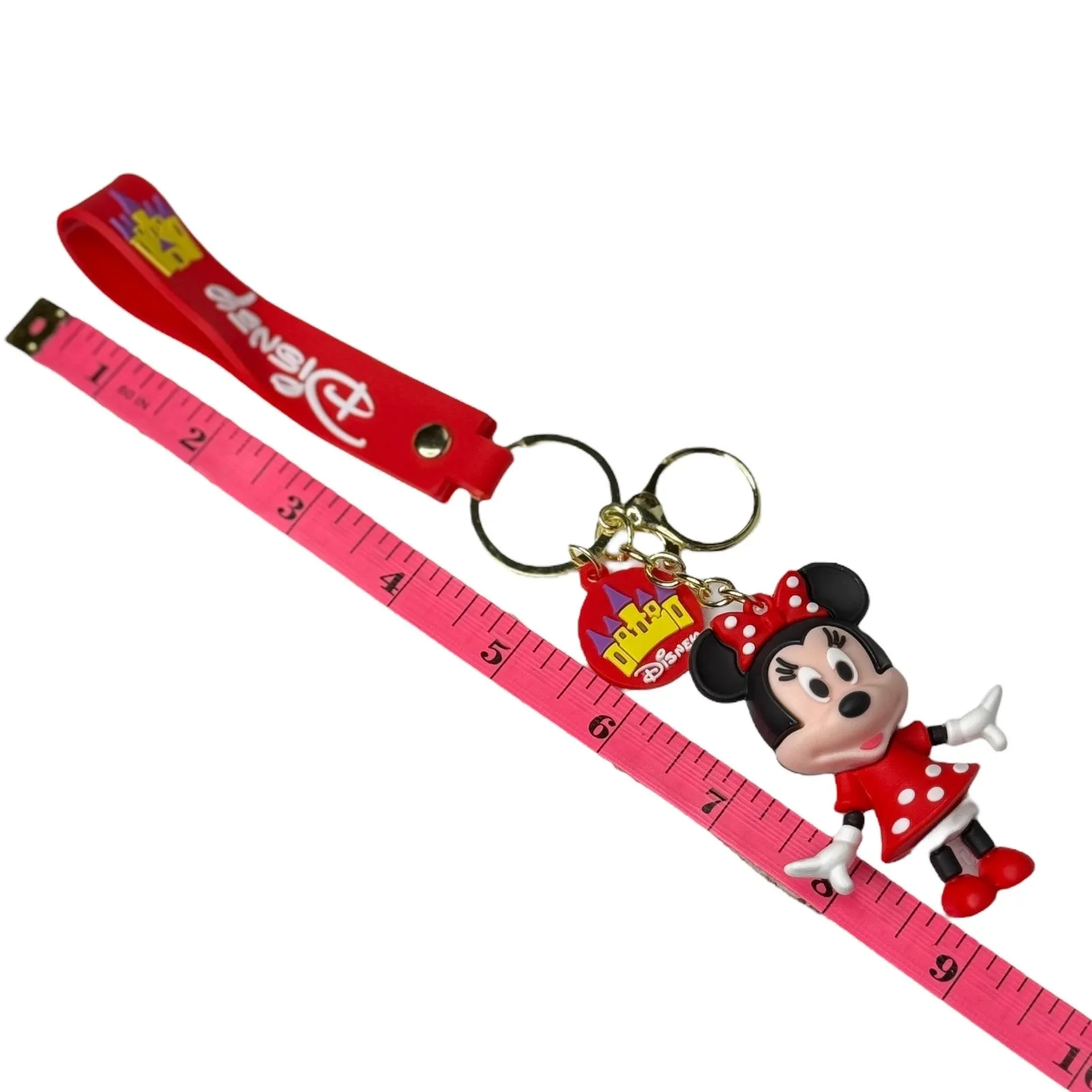 Disney Minnie Mouse Wristband Keychain Key Clip Purse Fob Backpack Polka Dot New - Image 4