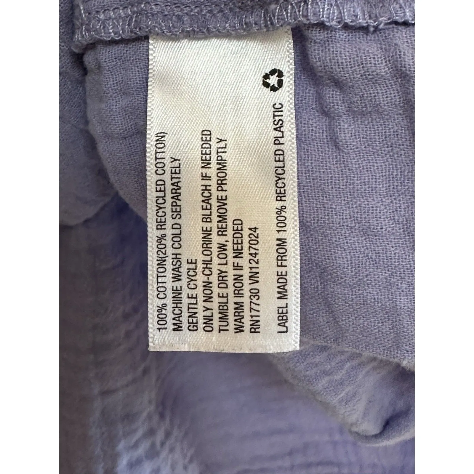 UNIVERSAL THREAD Sleeveless Tiered 100% Cotton Gauzy Babydoll Dress Lavender S - Image 2