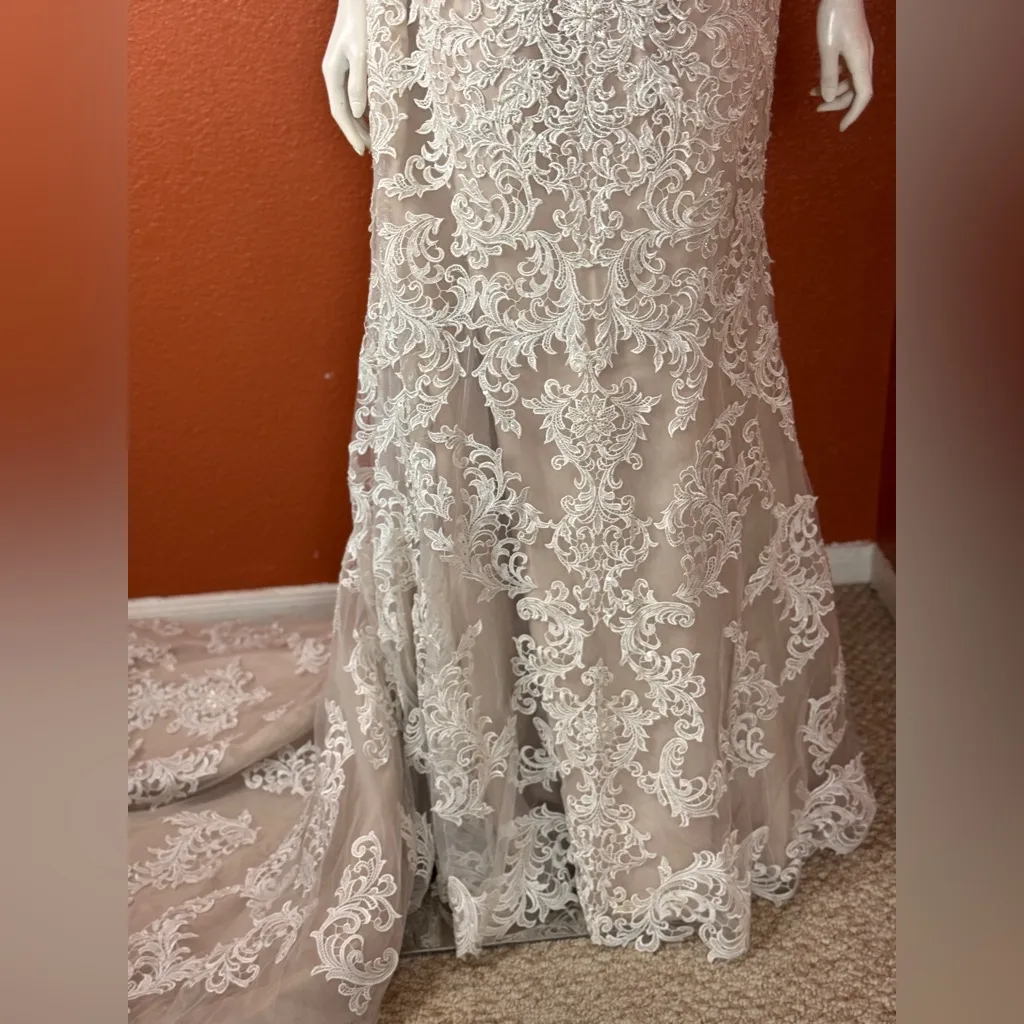 ESSENSE of Australia Exquisite Lace Bridal Gown White Size 12 - Image 8