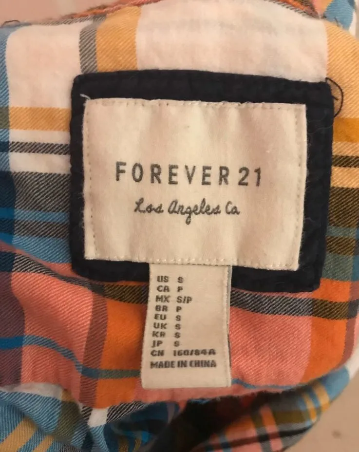 Forever 21 Orange Flannel Shirt - Image 4