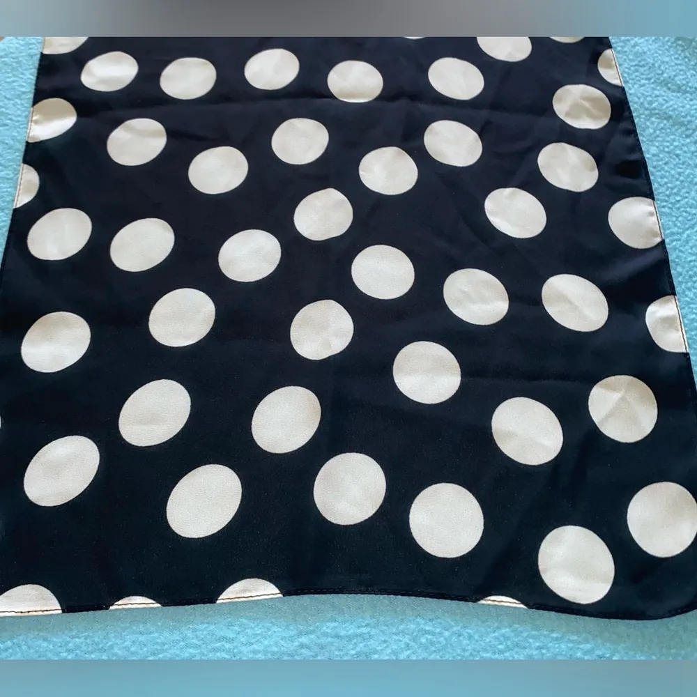 UNBRANDED polka dot semi sheer scarf Black - Image 3