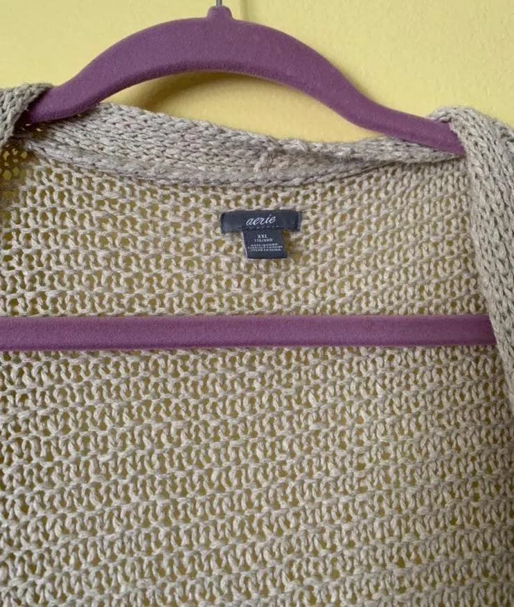 Aerie Beige cardigan  - Image 3