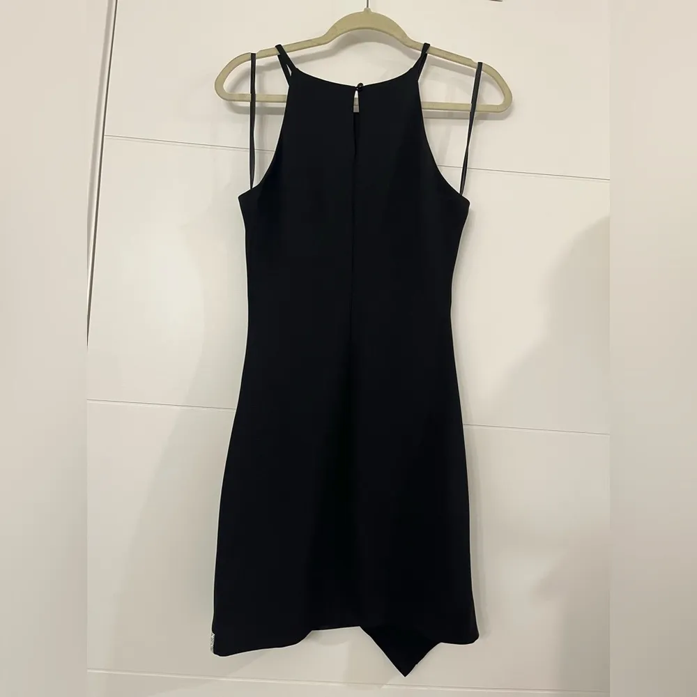 Black Cocktail with Silver Rhinestone Trim Size 4 - Image 4