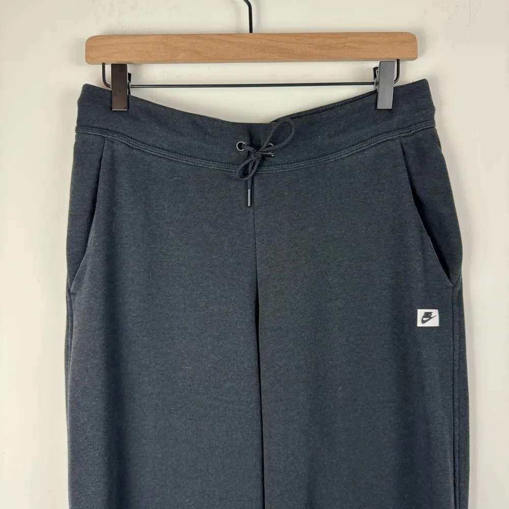 Nike  Black Straight Leg Loose Sweatpants Sz Medium - Image 6