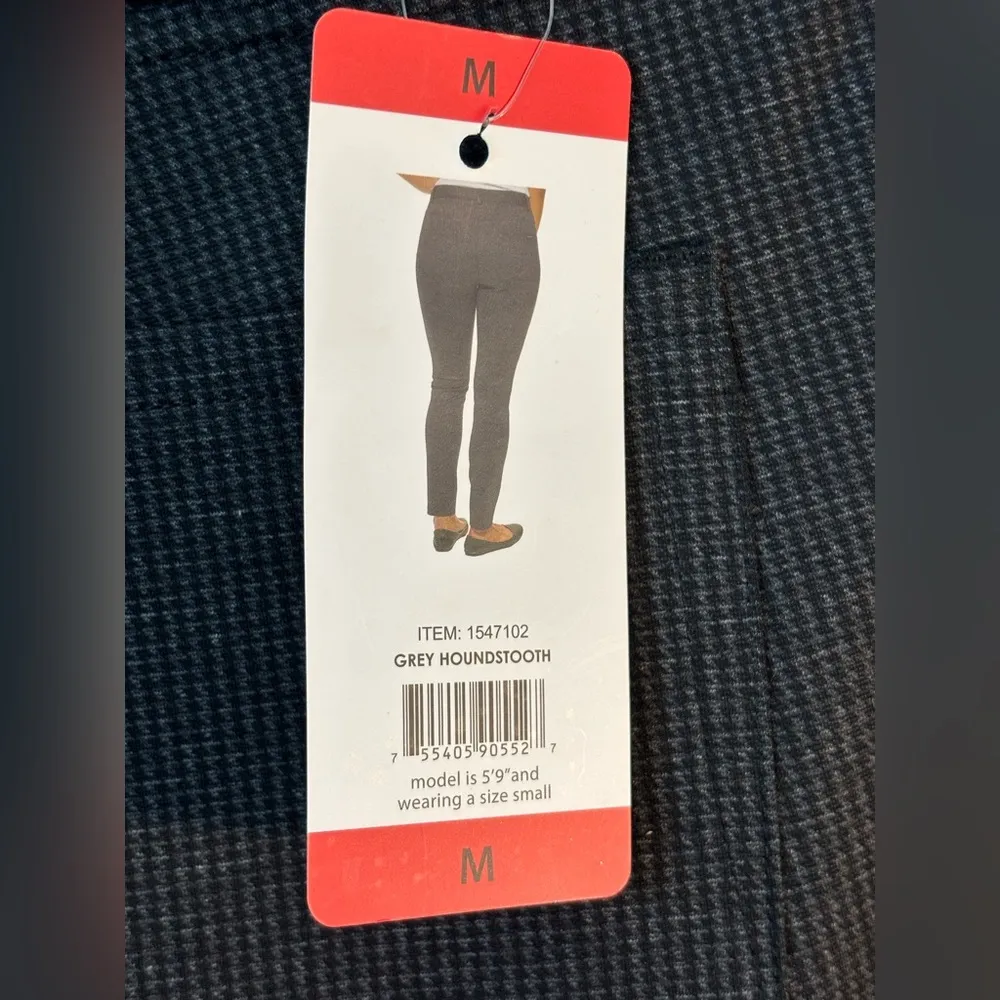 NWT DKNY Jeans Women’s Houndstooth Ponte Stretch Tapered Pants Size M - Image 4