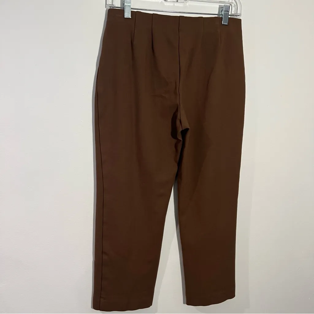 New Coldwater Creek Ponte‎ Perfect Holly Pants In Brown Size Small Petite - Image 5