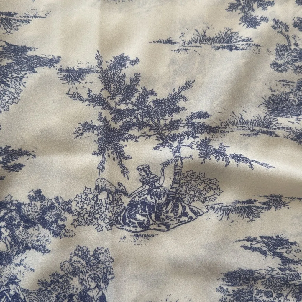 Collection by Bobeau Womens Short‎ Sleeve Blue White Blouse Size XS - Image 7