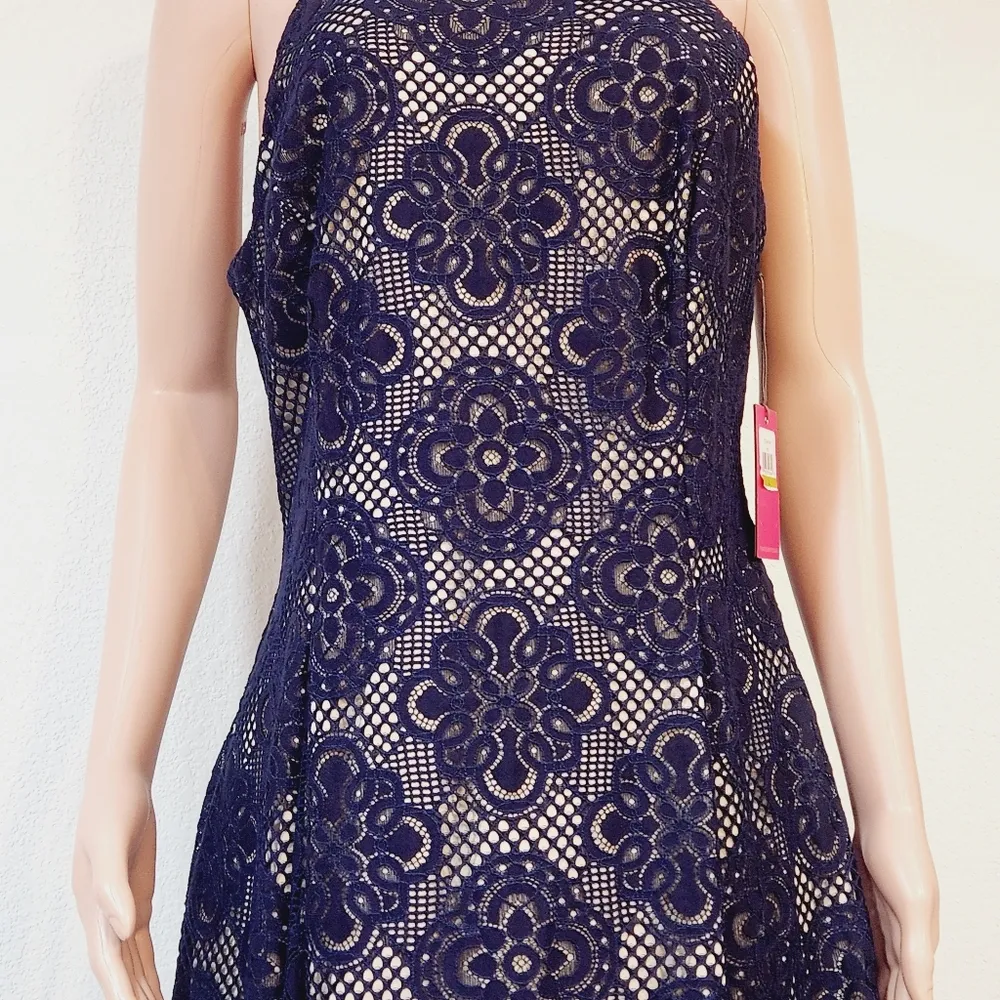 Vince camuto Lace Halter Fit & Flare Dress Size 14 - Image 5