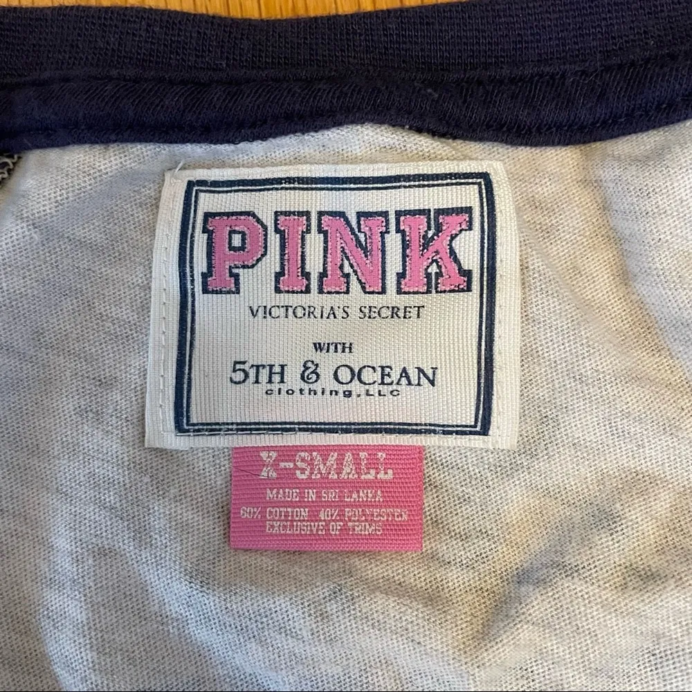 PINK by Victorias Secret with 5th & Ocean Pittsburgh Panthers Baseball T-shirt - Image 4