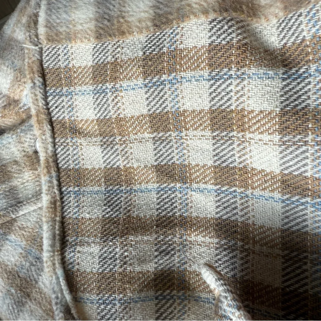 Jade & Ivory‎ women’s Beige and Blue Plaid Button - Image 12