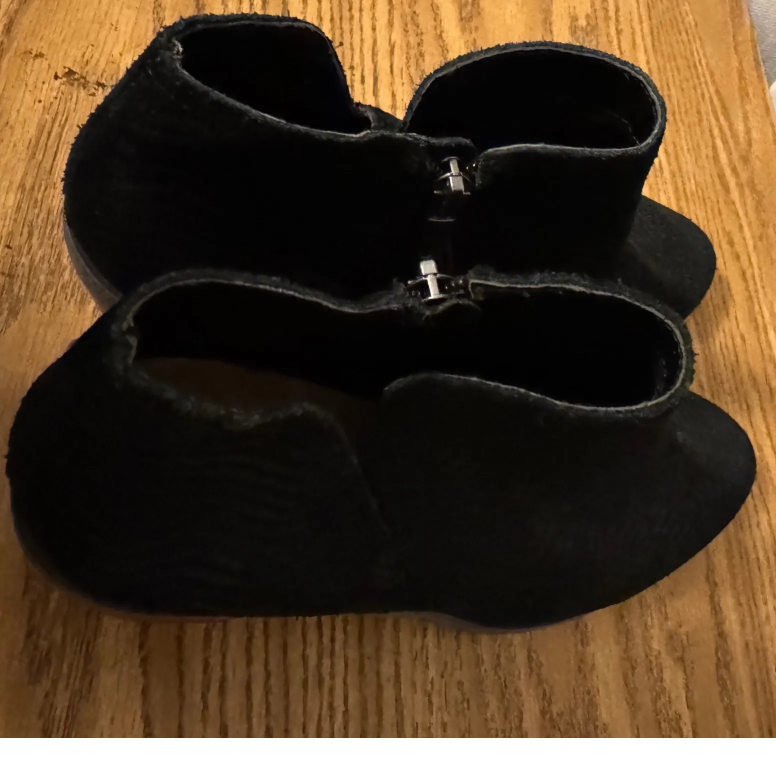 Lucky Brand sz 7.5 Womens Black Chunky Heel Zip Up Ankle Booties Fall Western - Image 12