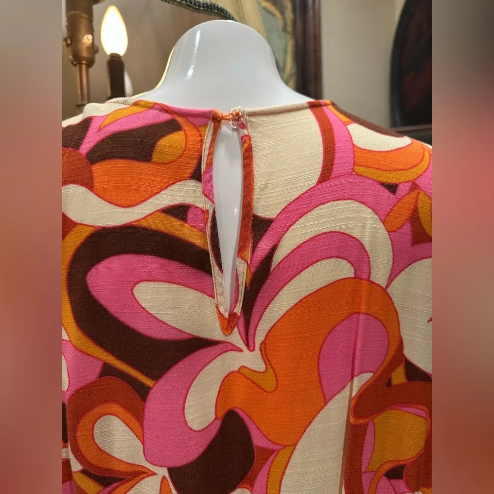 Ava & Viv Multicolor Tropical Tie Wrap Romper - Image 4