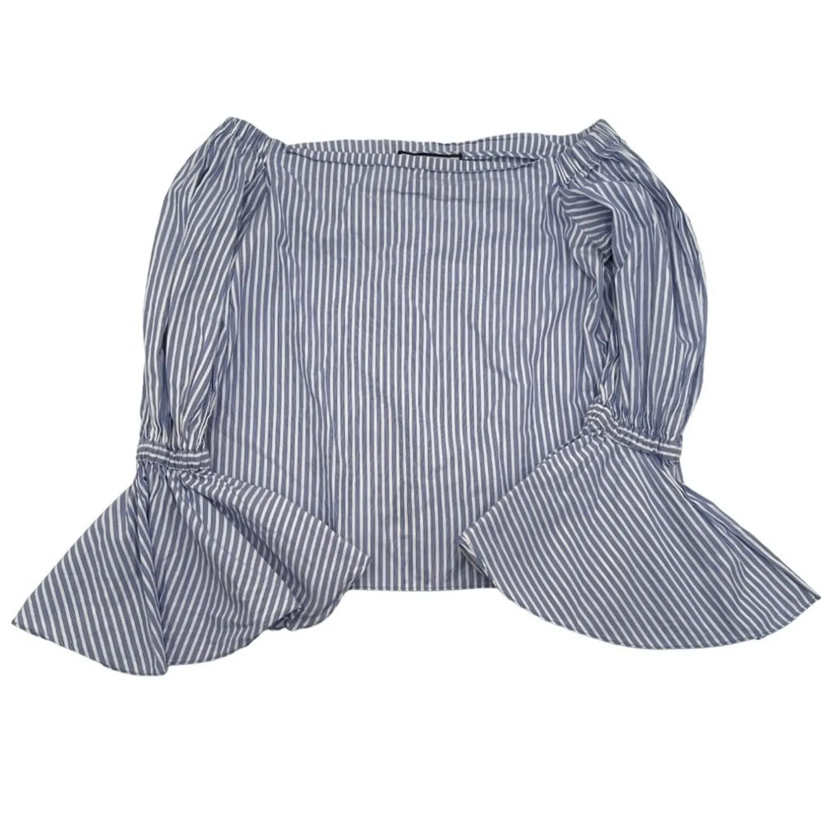 Alexis Juniper Small Striped Off-Shoulder Bell Sleeve Blouse Top - Image 3