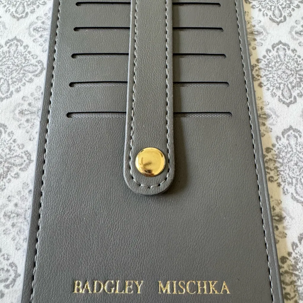 Badgley Mischka Grey Card Holder (NEW) - Image 3