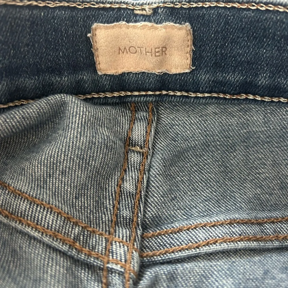 Mother The Insider Crop Step Fray Flared Jeans Size 27 - Image 10