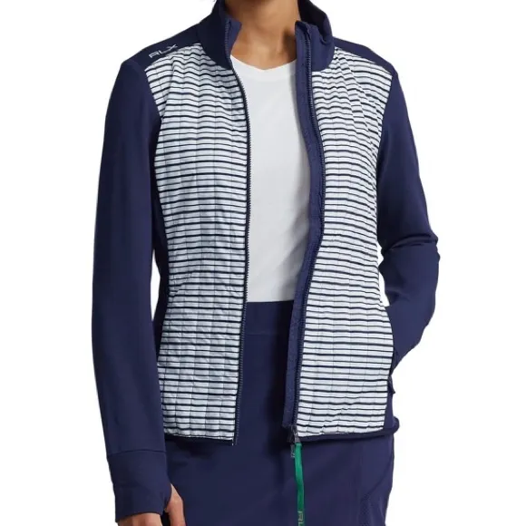 Ralph Lauren Rlx Golf Ralph Lauren‎ Quilted Hybrid Zip Jacket. Size: XL Blue - Image 4