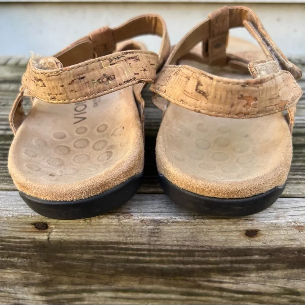 Vionic Amber adjustable cork square bead sandals Size 8 - Image 4