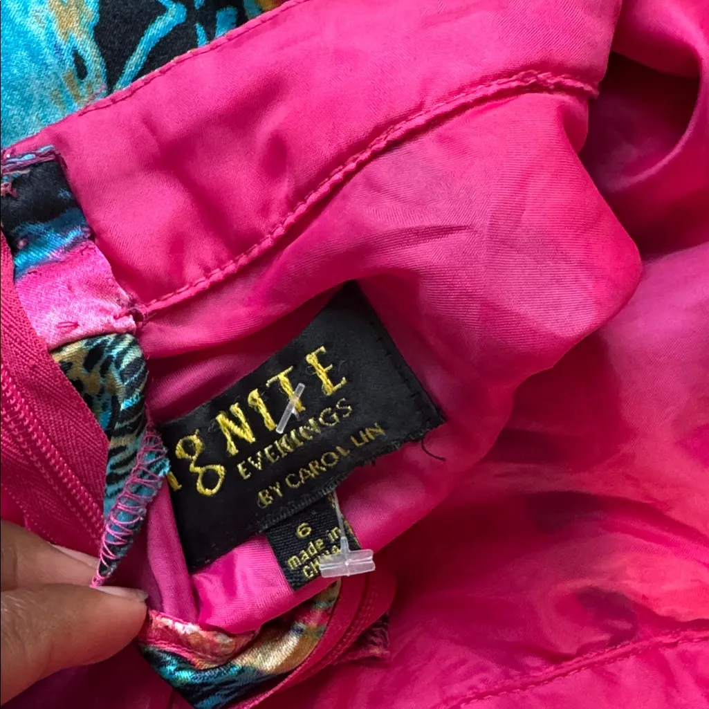 Ignite Evenings By Carol Lin Multicolor Dress SIZE 6 - Image 6