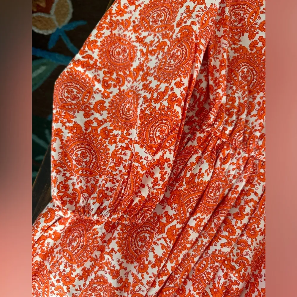 NEW!  Ruffle-collar mini dress in cotton poplin floral bouquet - Image 3