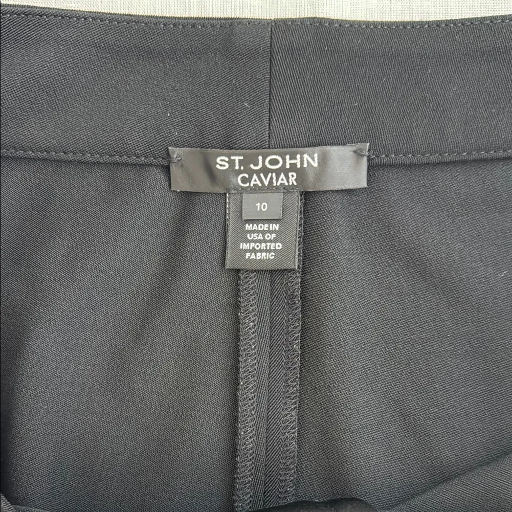 St. John Black Straight/Wide Leg Trousers - Image 2