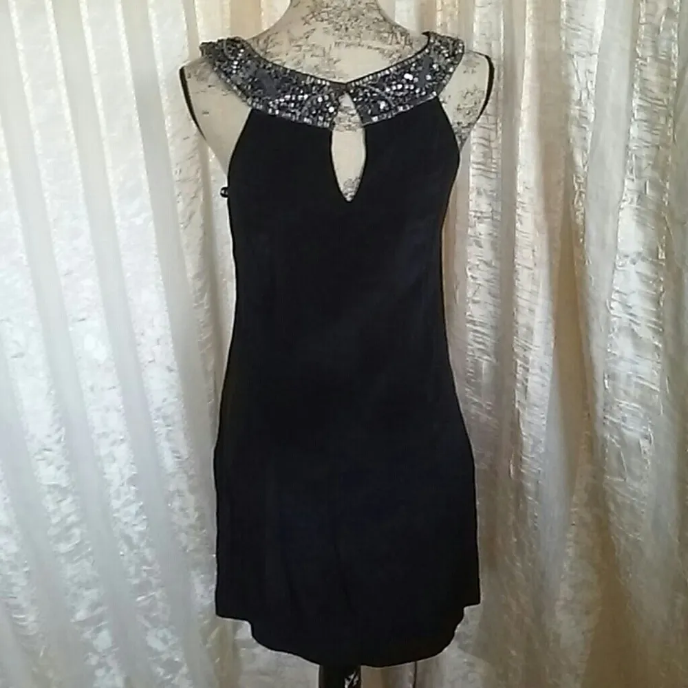Hannah Jo Black Silk and Sequined Dress - Image 4