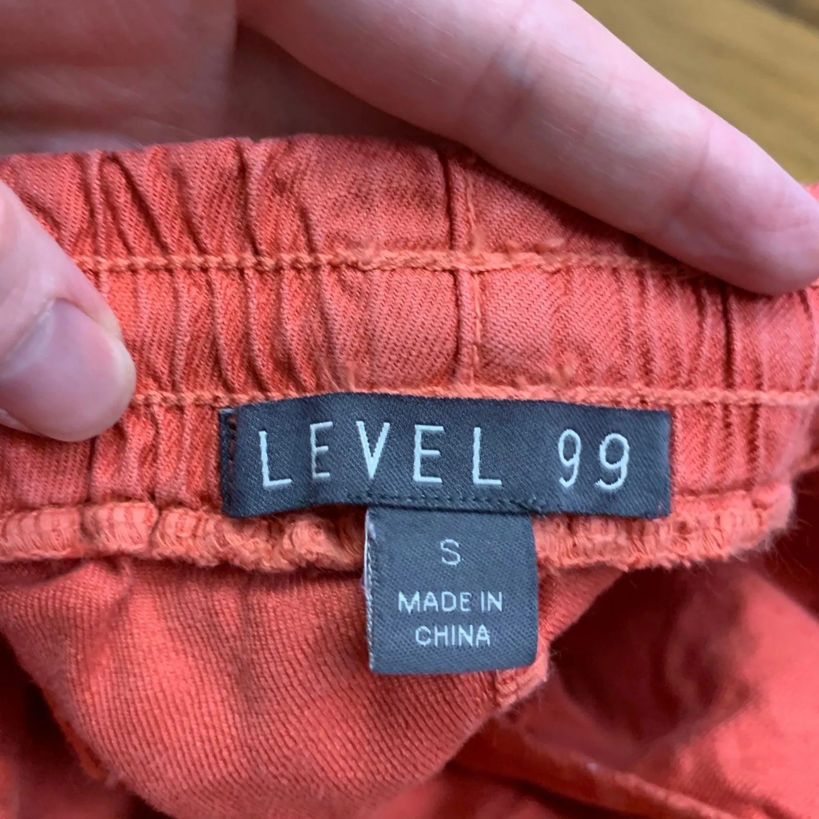 Level‎ 99 Womens Shorts Size Small Coral Linen Blend Drawstring Pockets Casual Red - Image 4