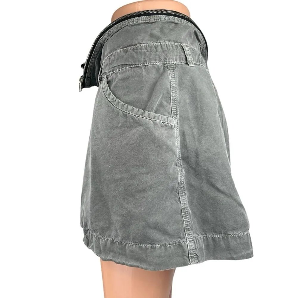 NSF Akemi Gray Asymmetrical Zipper Waist Mini A - Image 2