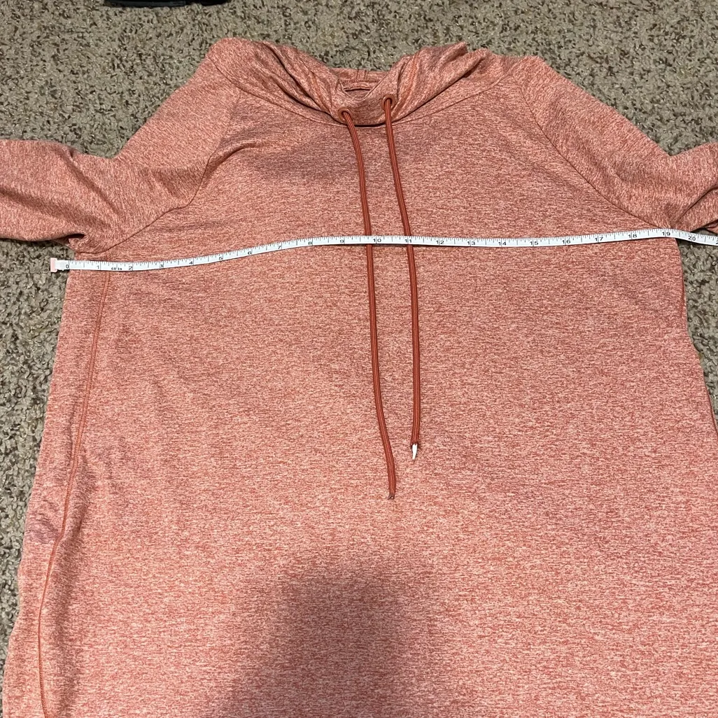 Athleta Uptempo Hoodie Burnt Orange Heathered Sweatshirt Medium - Image 6