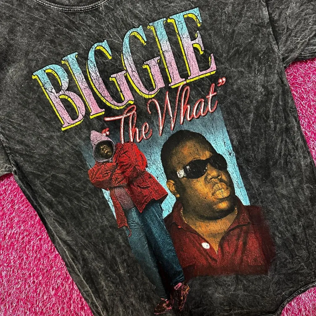 Notorious BIG The What Mineral Wash Rap Tshirt size Large  - Image 4