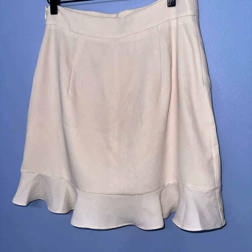Club Monaco Baby Pink Faux Wrap Ruffled Mini Skirt‎ EUC Size 6 - Image 4