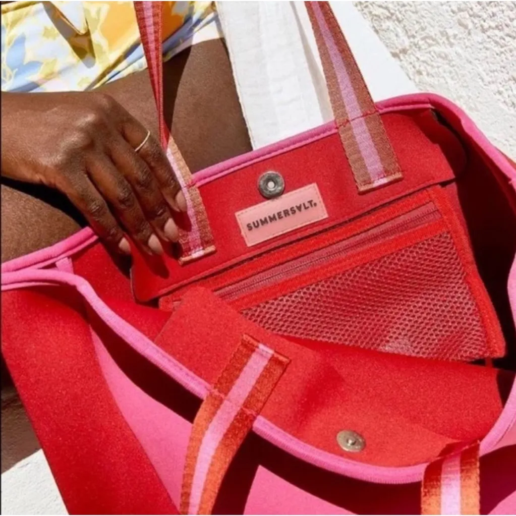 Summersalt Pink and Red Tote Bag - Image 2