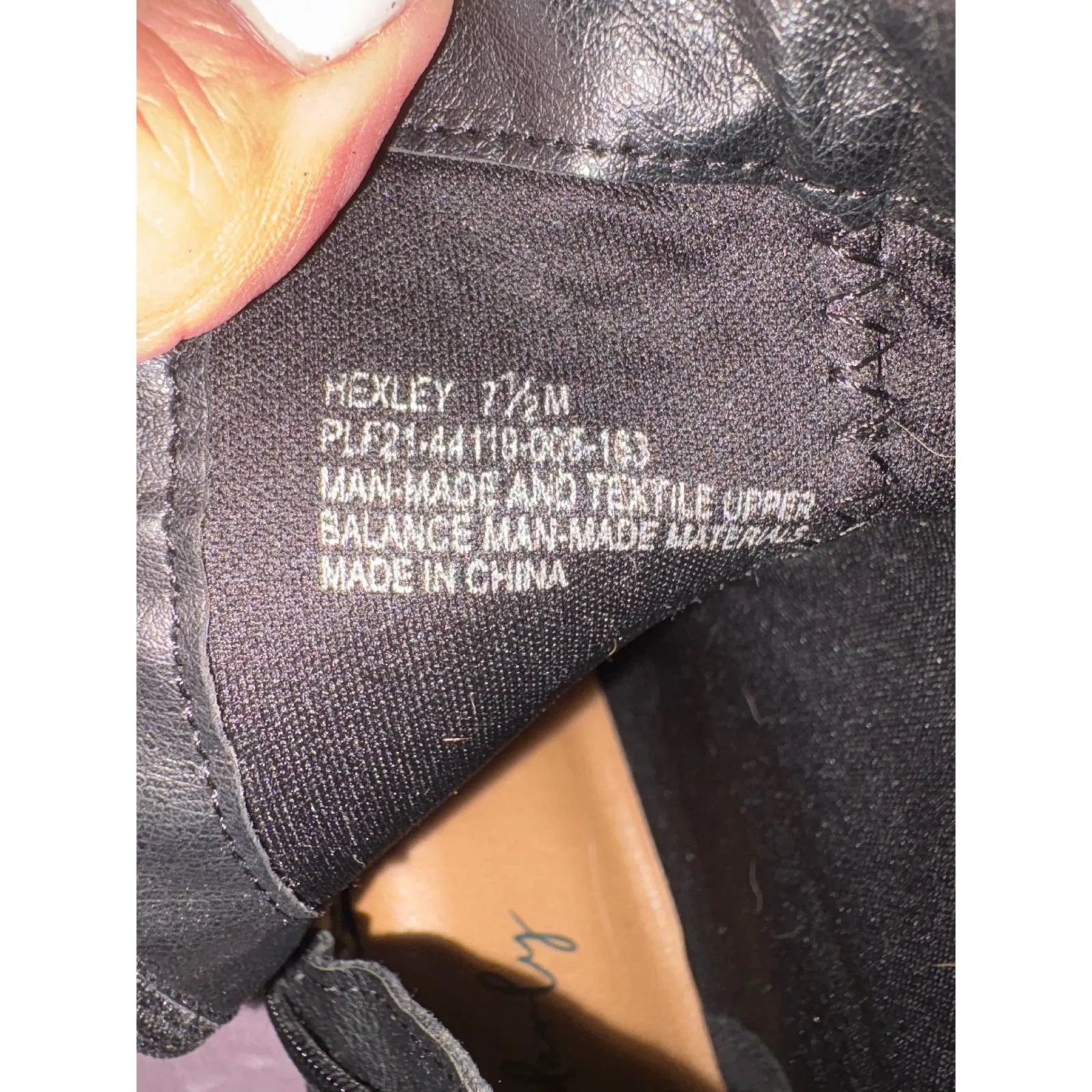 Black Faux Leather Ankle Boots with Sherpa Collar Lug Sole Winter Women 7.5‎ - Image 9