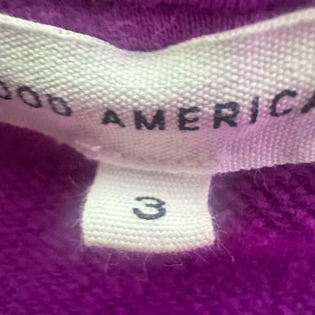 Good American Hoodie Purple Womens Size 3 - Image 5