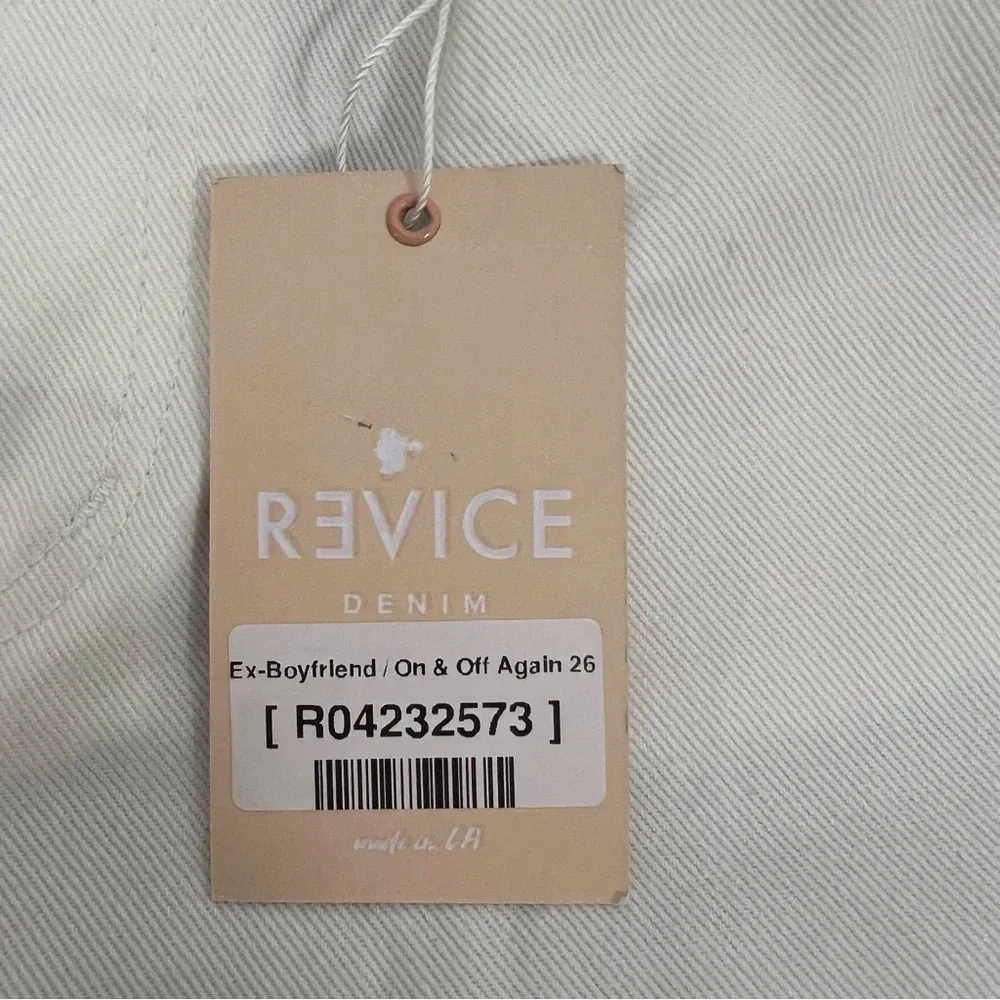 Revice Ex Boyfriend On Off Again Button Fly White Black Media Denim Size 26 - Image 10