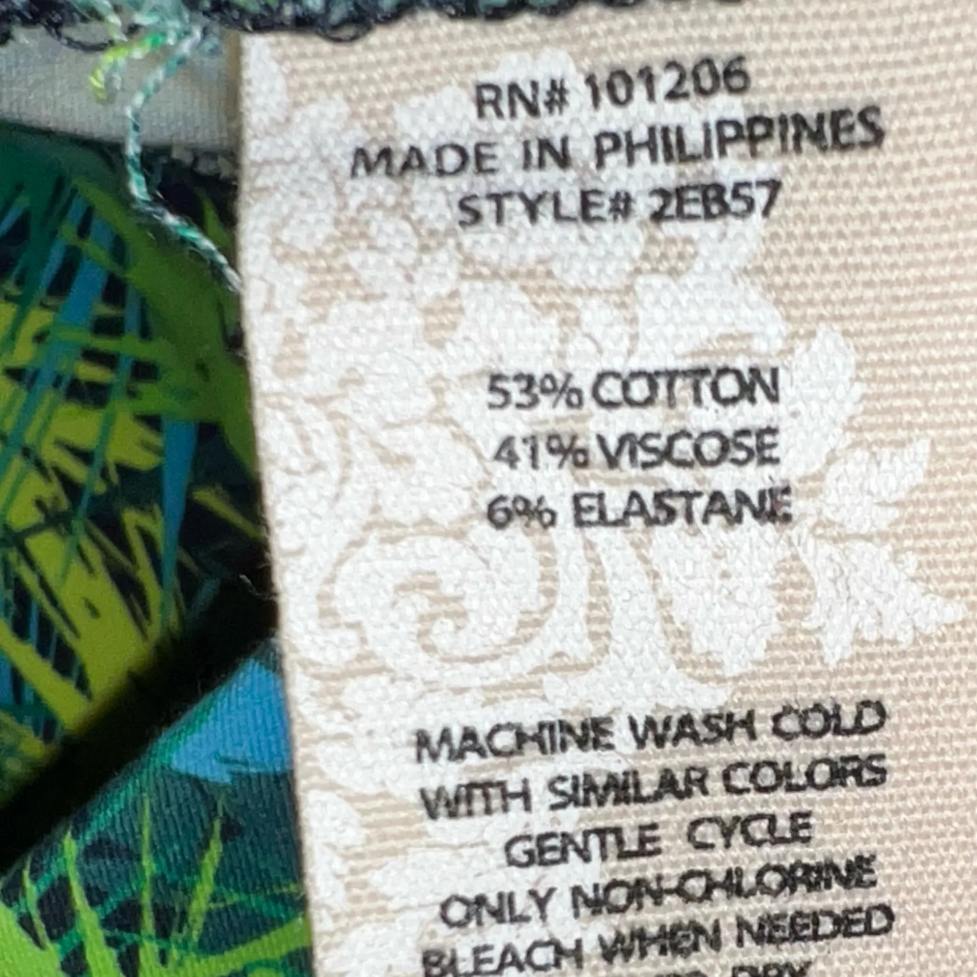 Soft Surroundings Green Tropical Print cute stretchy Pants - Image 10