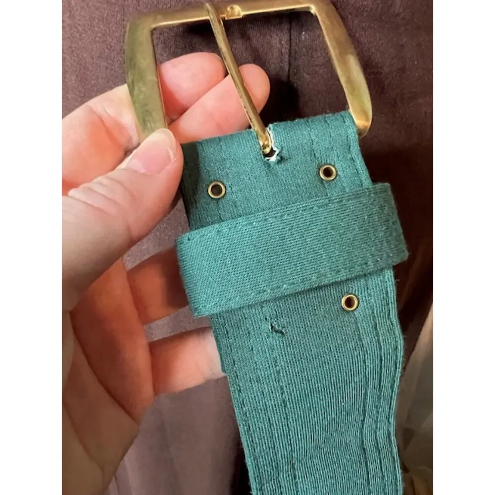 belt cloth covered teal gold Green - Image 8
