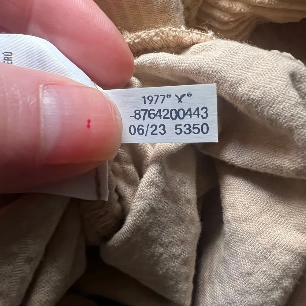 American Eagle Dreamy Drape Oversized Corduroy Shirt/Jacket Olive Women’s Size L - Image 5