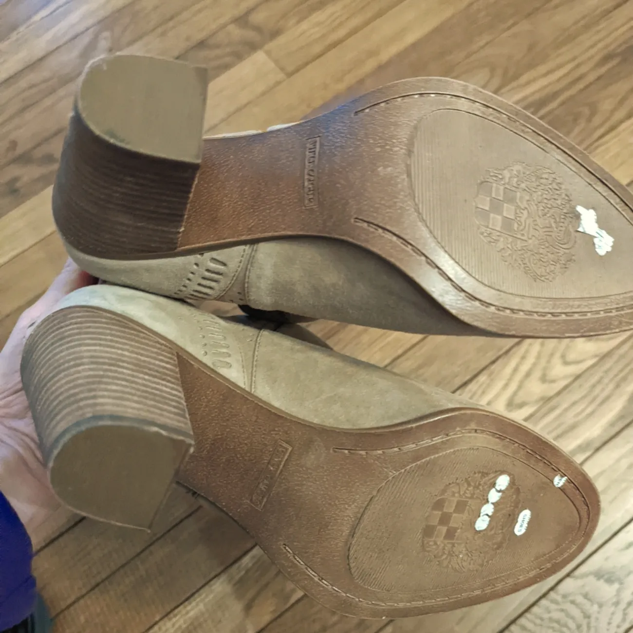 Vince Camuto Fileana 11 Tan Suede Leather Heeled Boots Booties Sexy - Image 5