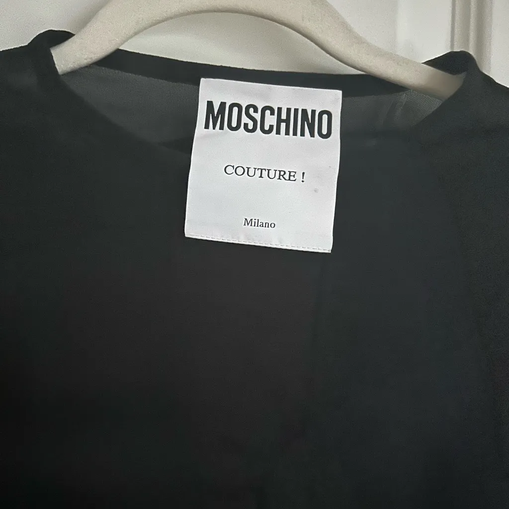 Moschino‎ Couture Stretch Knit Sheer Paneled Top - Image 8