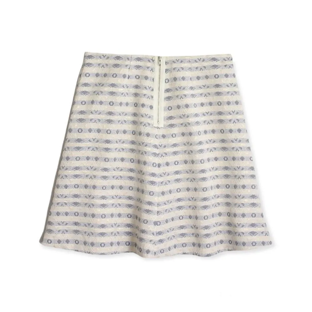 🆕J. Crew Jacquard Striped Flare Mini Skirt - Image 2
