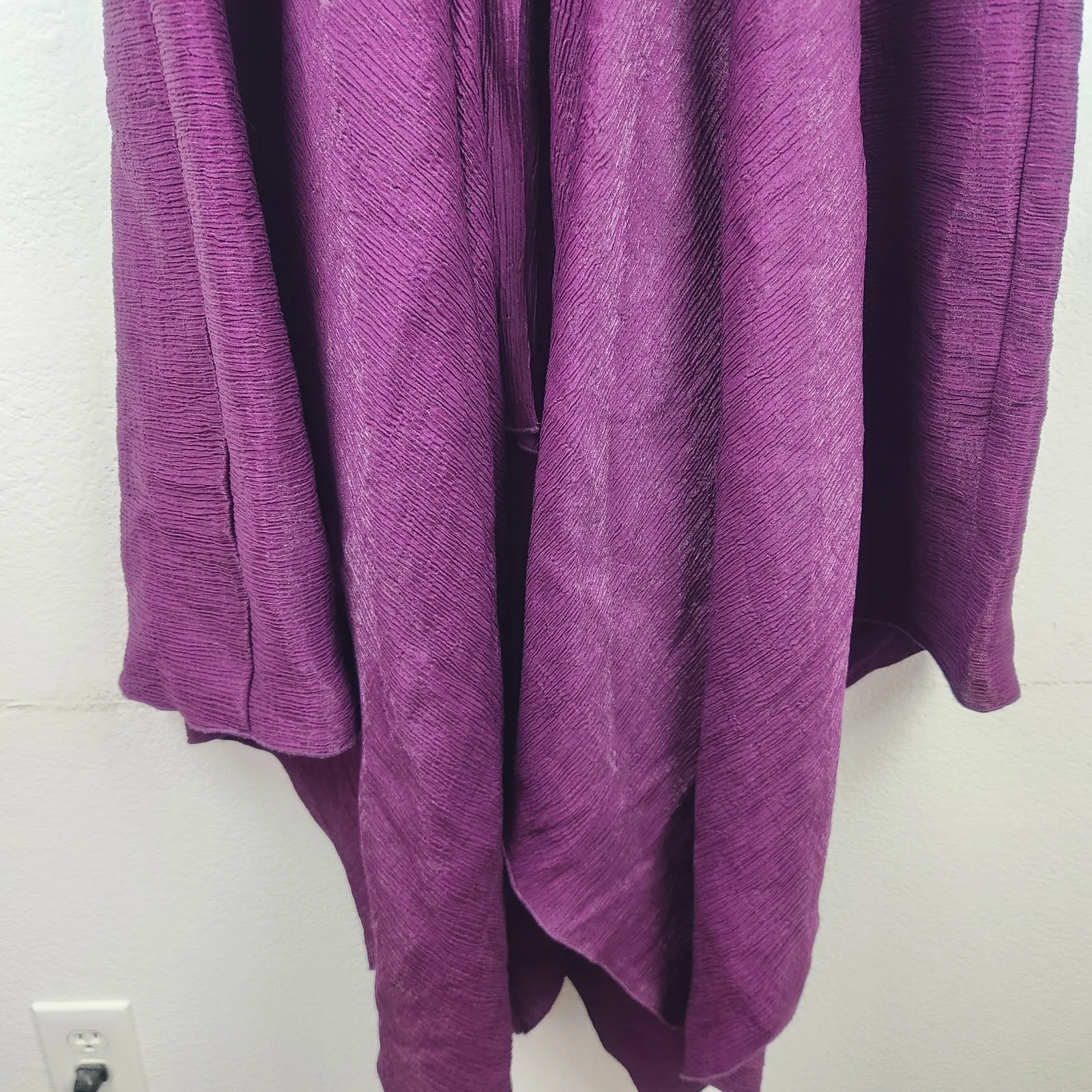 Just Cavalli Purple Dress V Neck Long Sleeve Crepe Size 38 Italian US XS NWT - Image 5