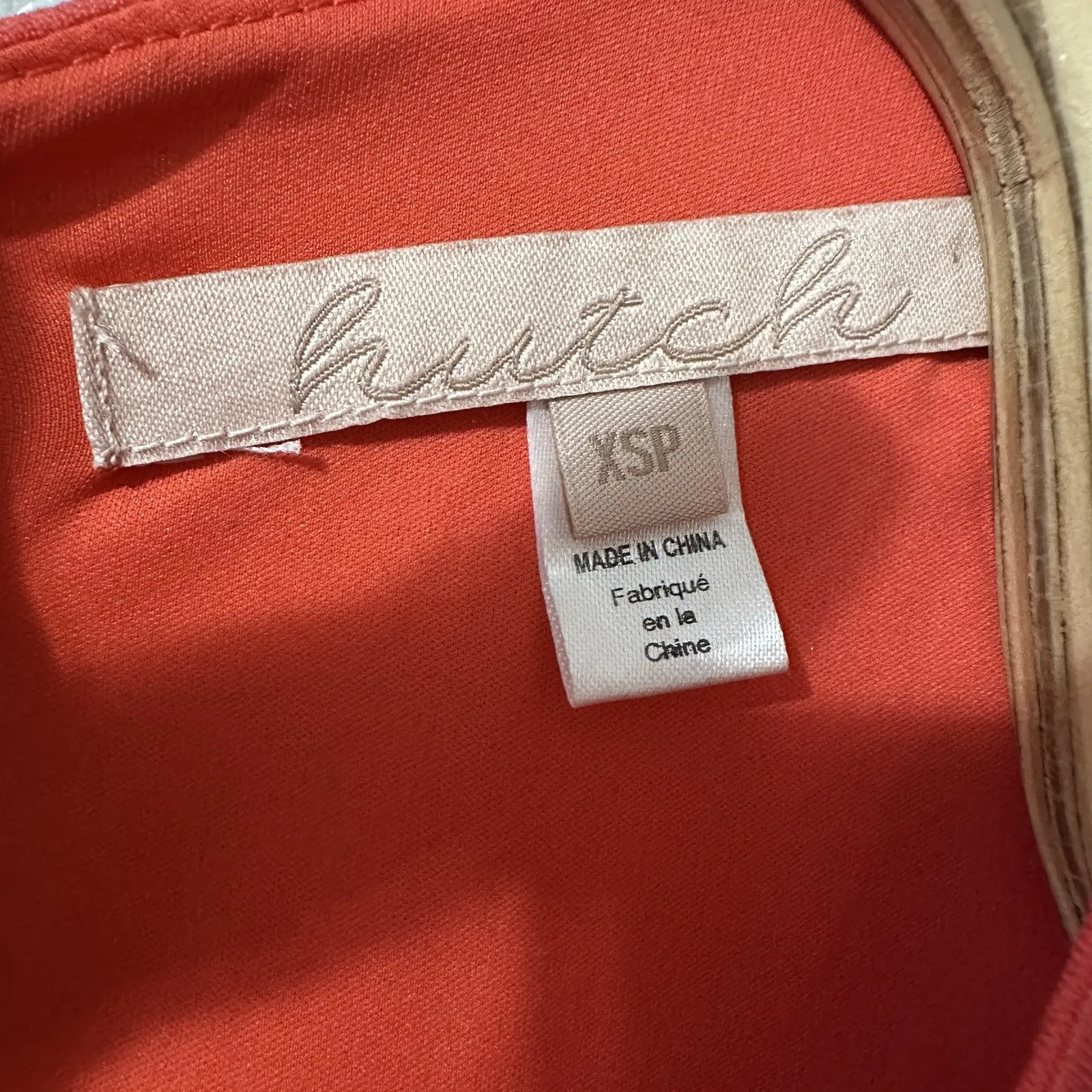 Anthropologie Hutch Coral White Stripe‎ Tie Front Sleeveless Dress Size XSPetite - Image 5