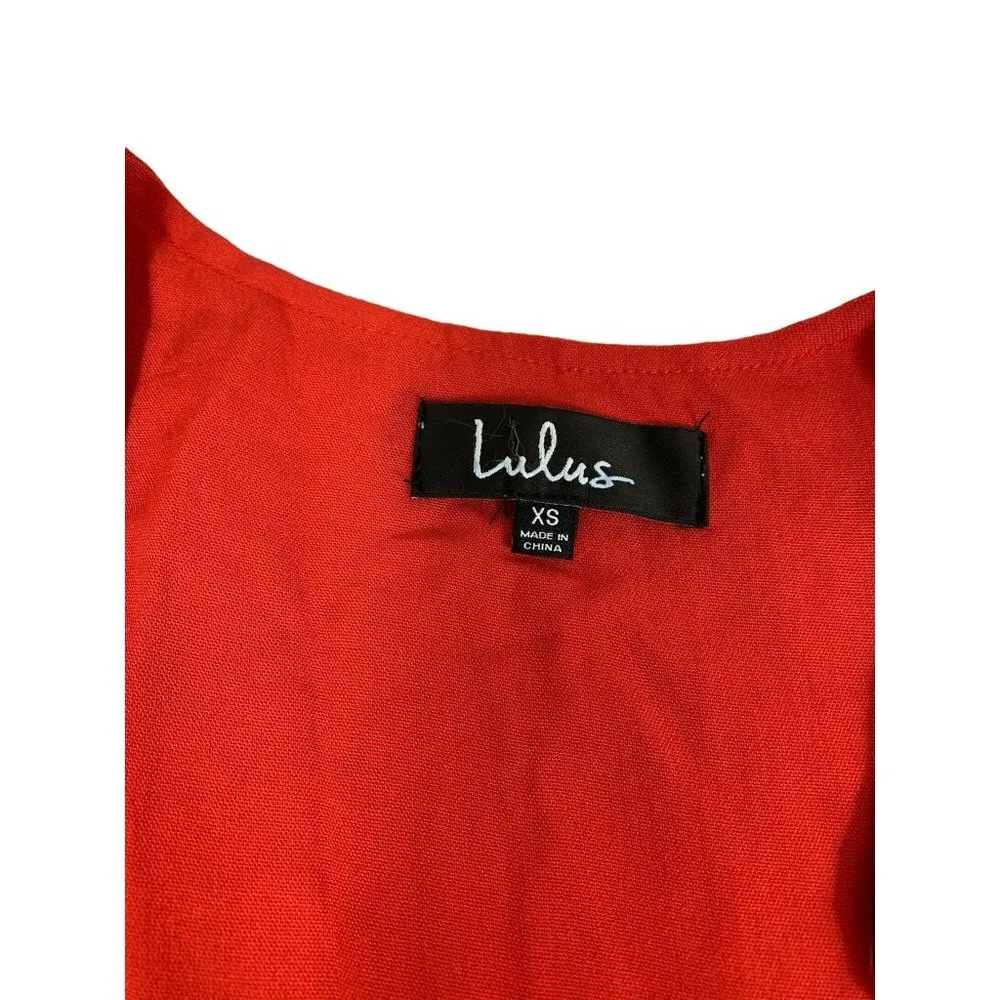 Lulu's Women's Bright Red Dress - Image 3