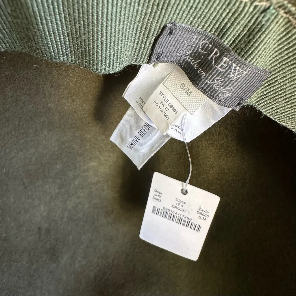 J. Crew Olive Green Felt Wool Hat NWT - Image 4