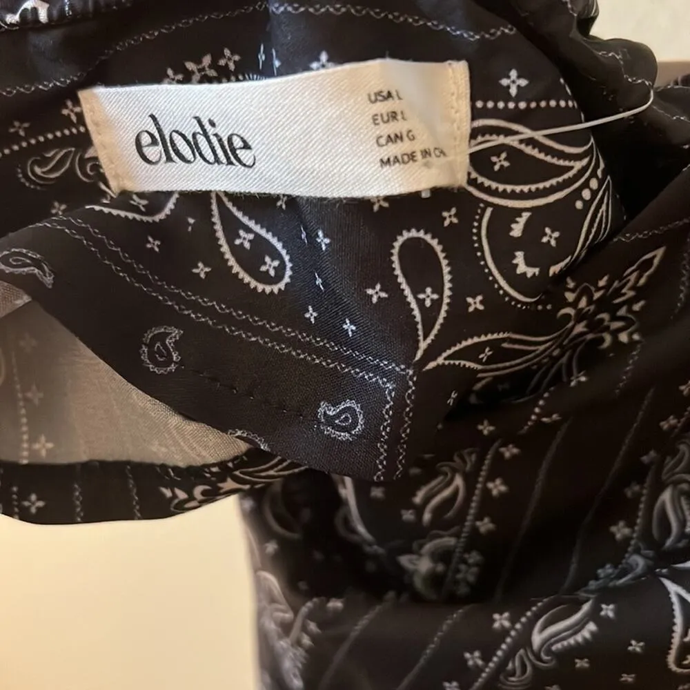 Elodie Bandana Paisley Halter Neck Mini Dress Size L - Image 10