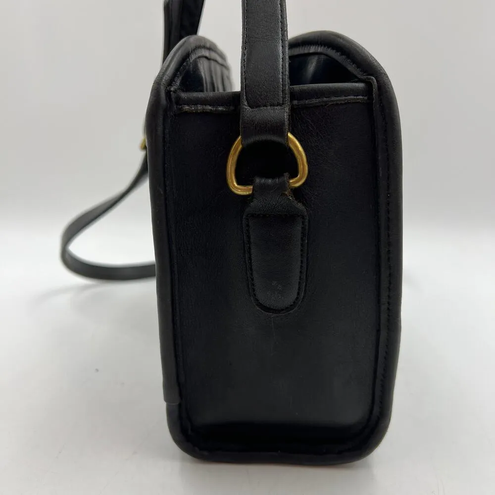 Coach Brighton Bag 9895 Vintage Black Leather Handbag Purse Rehab Project Bag - Image 13
