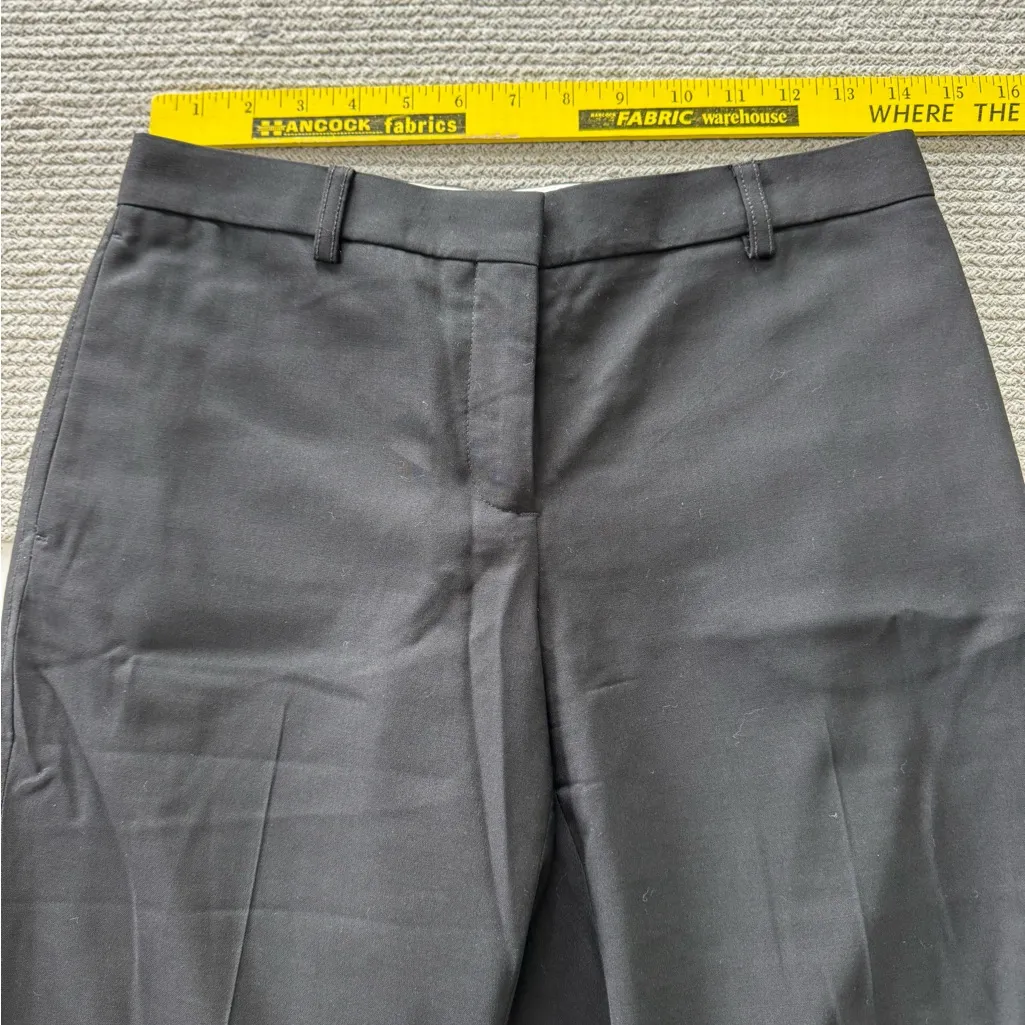 J. Crew Black All Season Wool Wide Leg Trousers Dress Pants Size 2 - Image 6