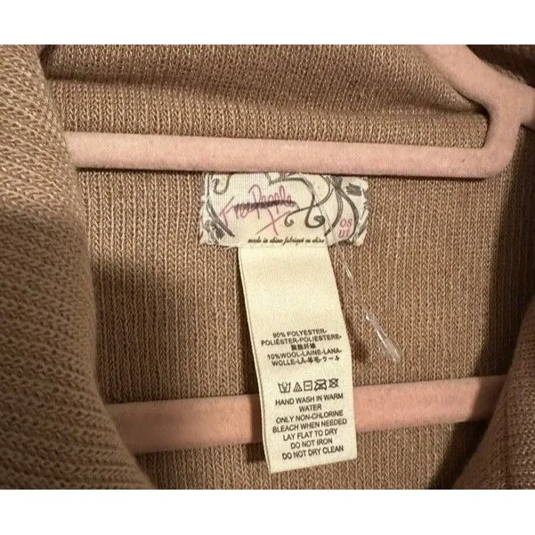 Free People OS Sunset Rock Poncho Striped Half Zip Boho Aztec Western Layering - Image 5