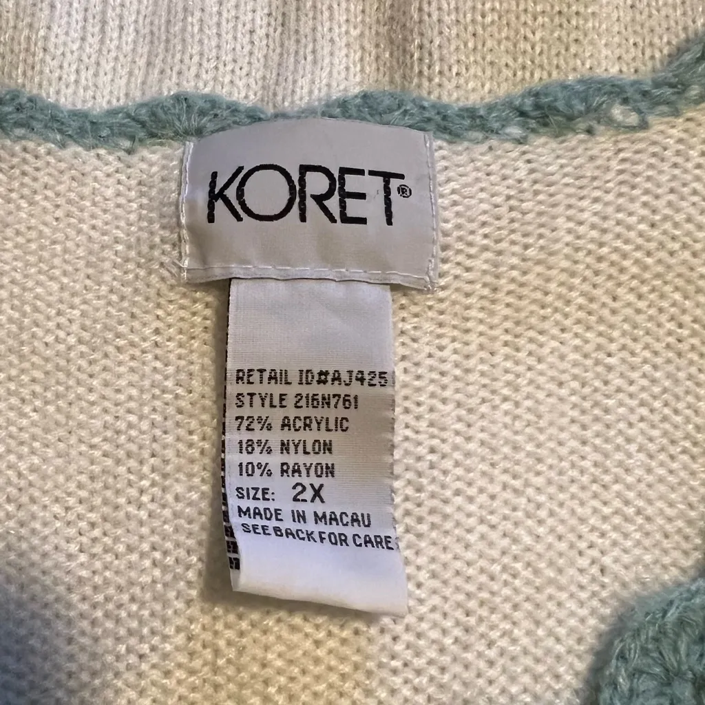 Koret Women’s Embroidered Sequins Sweater 106 Size 2X - Image 3