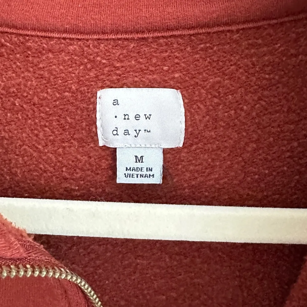 A New Day Quarter Zip Jacket, Brown/Copper, Size Medium - Image 12